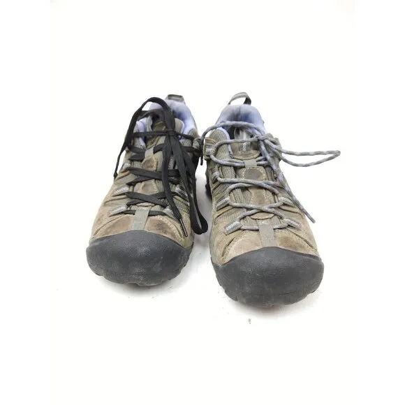 KEEN Dry Targhee II Waterproof Sneakers Womens 8 Gray Leather Lavender Shoes