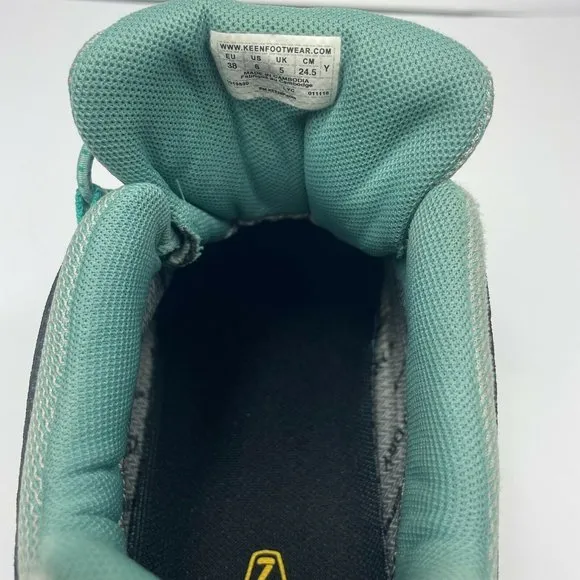 KEEN Kids' Targhee Low Waterproof Hiking Shoes Size 6 Steel Grey/Green 1019830