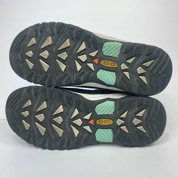 KEEN Kids' Targhee Low Waterproof Hiking Shoes Size 6 Steel Grey/Green 1019830