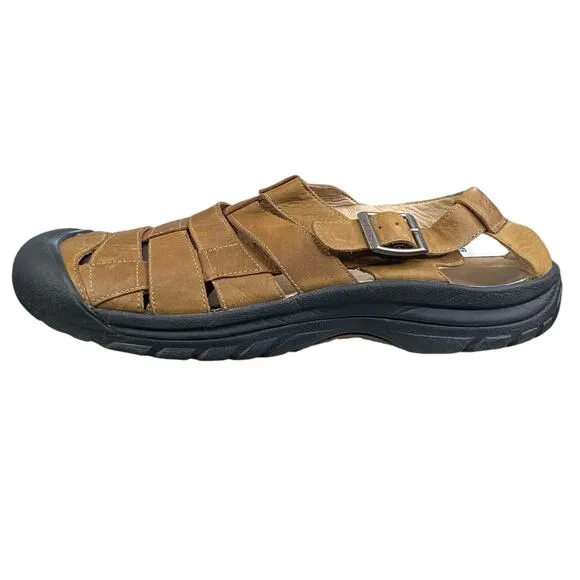 Keen Mens Fisherman Brown Leather Sandals Size US 14