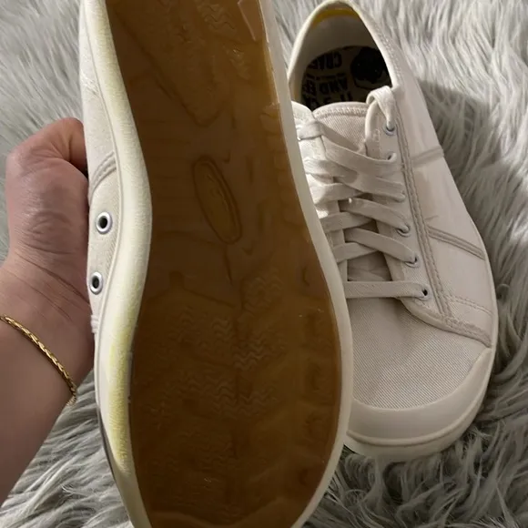 Keen natural canvas/star white Eldon slip on