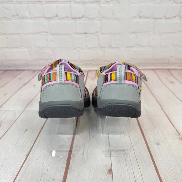 Keen Venice H2 Stripe Pink Gray Waterproof Hiking Shoes Girl Sz 6/Women's Sz 8