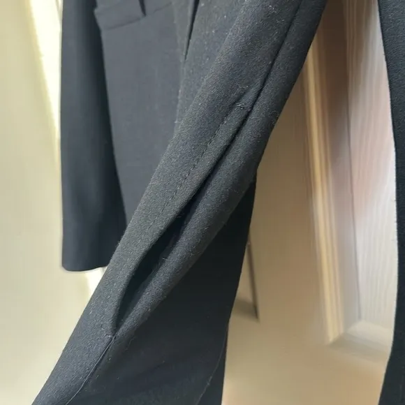 Kenneth Cole Black Wool Long Coat With Removable Hoodie Size 8