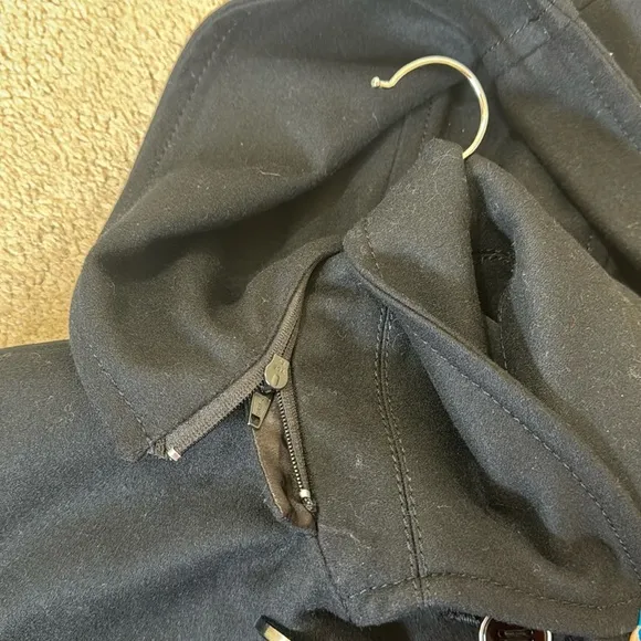 Kenneth Cole Black Wool Long Coat With Removable Hoodie Size 8