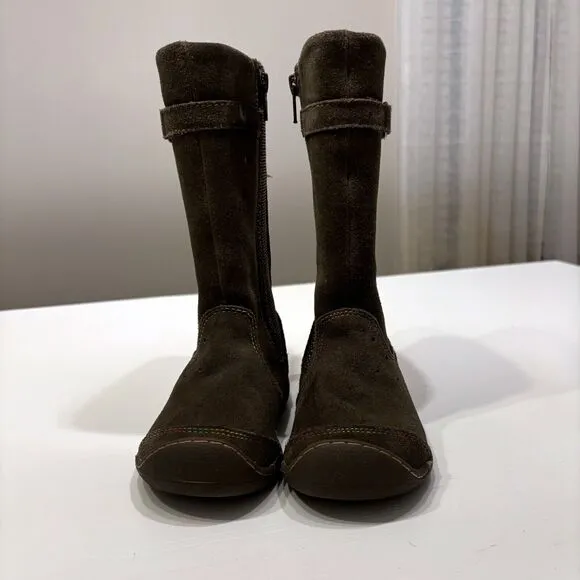 Kid's KEEN Punky Brown Leather Suede Tall Boots US‎ Size 9