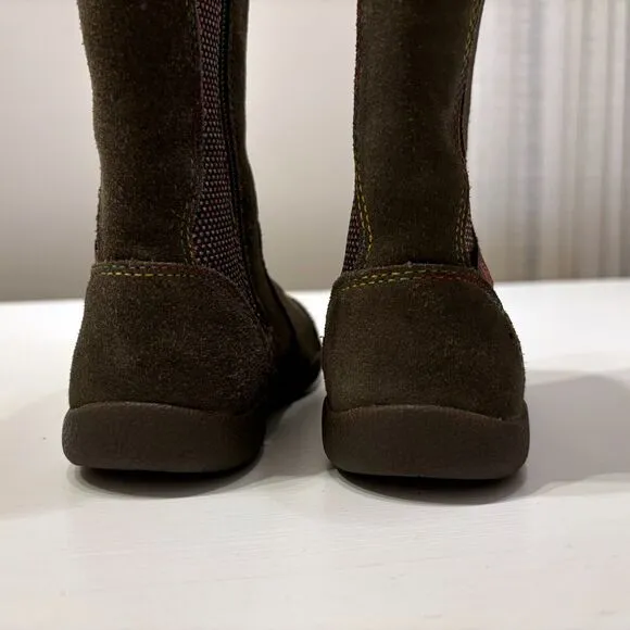 Kid's KEEN Punky Brown Leather Suede Tall Boots US‎ Size 9