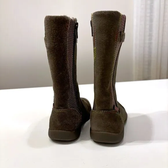 Kid's KEEN Punky Brown Leather Suede Tall Boots US‎ Size 9