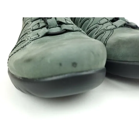 KLOGS Napoli Women's Comfort Bungee Cord Shoes Green Suede Size 11 M
