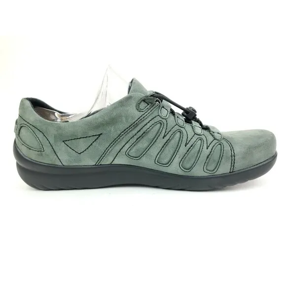 KLOGS Napoli Women's Comfort Bungee Cord Shoes Green Suede Size 11 M