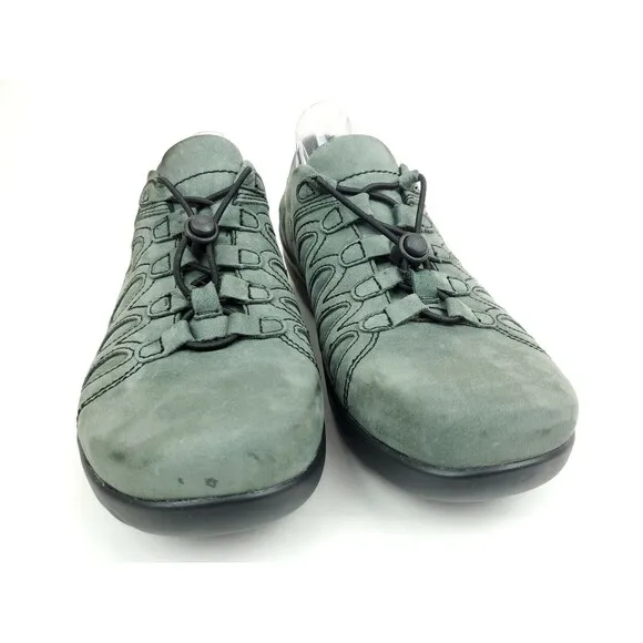 KLOGS Napoli Women's Comfort Bungee Cord Shoes Green Suede Size 11 M