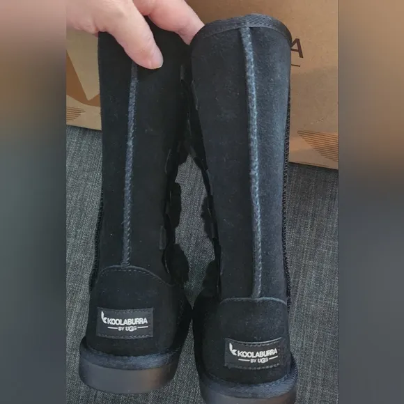 Koolaburra blk girls boots size 1y