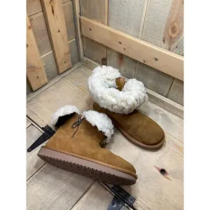 Koolaburra BY UGG/ KIDS ARIBEL SHORT 1117813K CHESTNUT US2 EU33.5 BOOTS