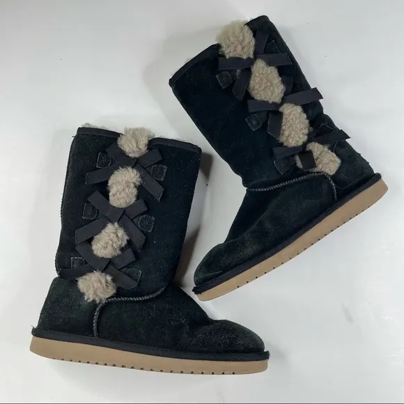 Koolaburra by UGG Victoria Tall Black Boots Size 7