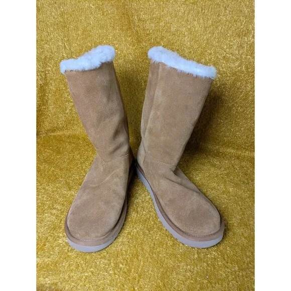 KOOLABURRA by UGG Women's Size 8 Chestnut Brown Suede Kinslei Tall Boots 1096409
