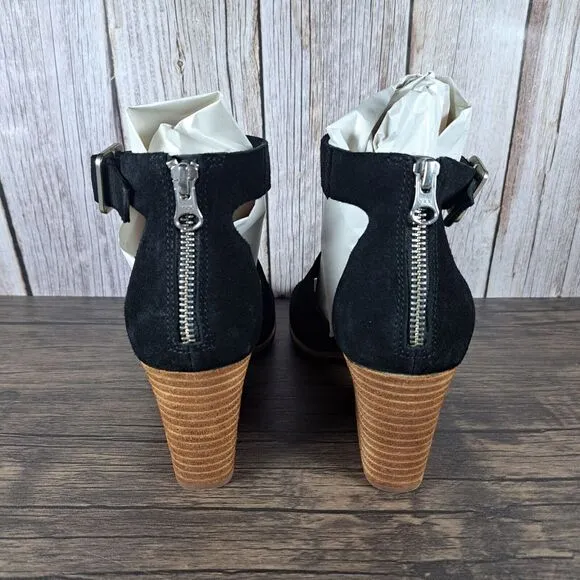 Kork-Ease Gazania Black Suede Wedge Ankle Strap Sandals Women's Sz 9 M (VGC)