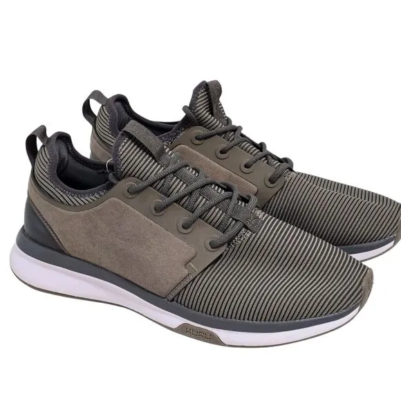 Kuru Atom Shoes Mens 10 Wide / 43 Brown Mesh Athletic Running Comfort Sneakers