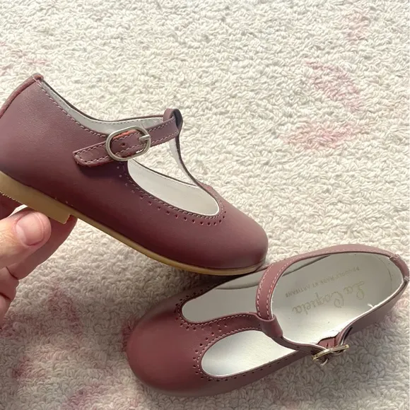 La Coqueta Dusty Pink T Bar Shoes 24