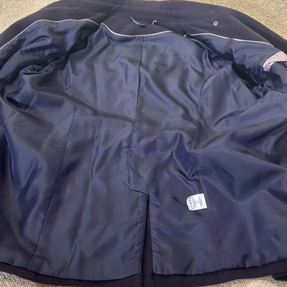 Land’s End Purple Double Breasted Wool Cashmere Blend Coat Size 16