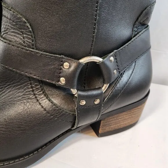 Lane Bryant Sienna Tall Leather Boots Size 10W Black