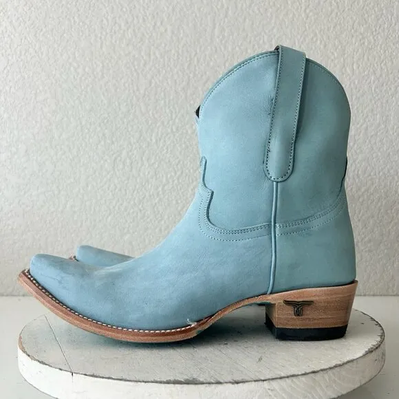 Lane EMMA JANE Womens Cowboy Bootie 8 Western Blue Cowgirl Short Ankle Boots