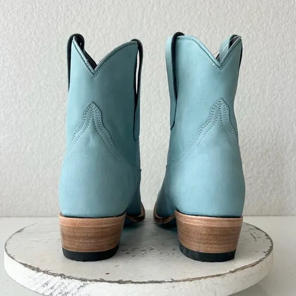 Lane EMMA JANE Womens Cowboy Bootie 8 Western Blue Cowgirl Short Ankle Boots