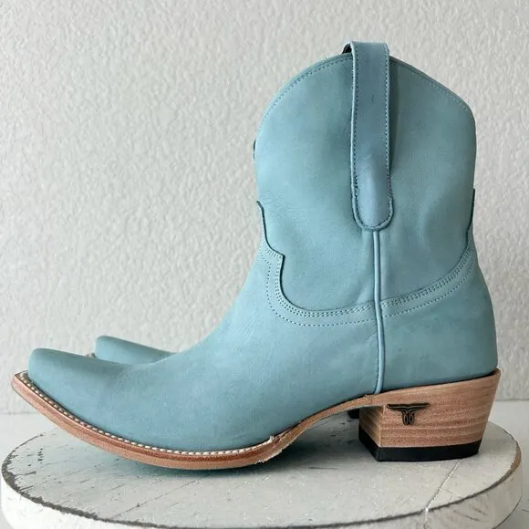 Lane EMMA JANE Womens Cowboy Bootie 9 Western Blue Cowgirl Short Ankle Boots