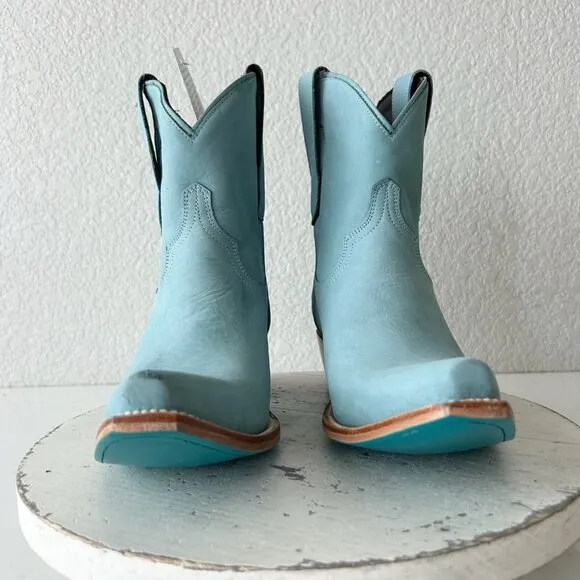 Lane EMMA JANE Womens Cowboy Bootie 9 Western Blue Cowgirl Short Ankle Boots