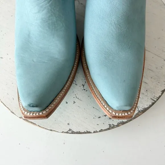 Lane EMMA JANE Womens Cowboy Bootie 9 Western Blue Cowgirl Short Ankle Boots