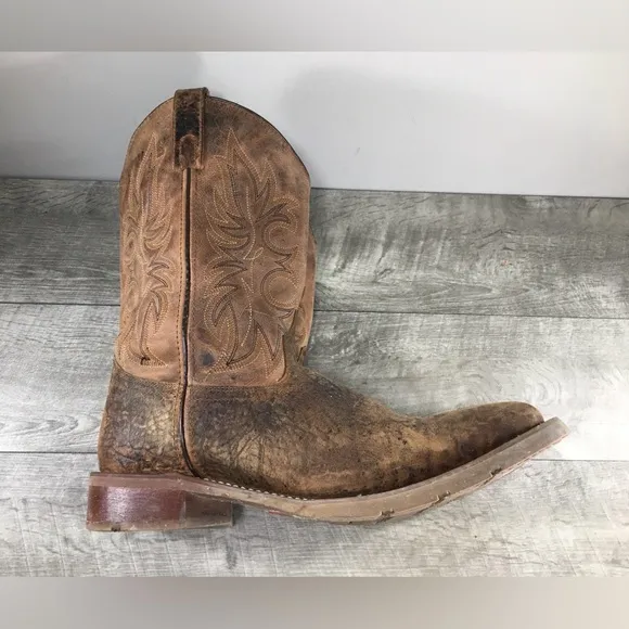 Laredo 7835 Durant Rust Leather Cowboy Western Pull On Mens Square Toe Boots 12
