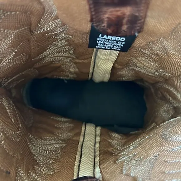 Laredo Birchwood Mens Leather Western Boots Size 10