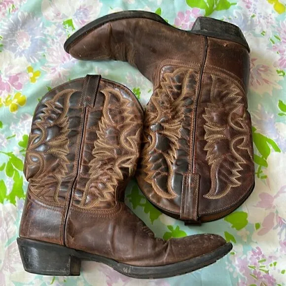 Laredo Birchwood Mens Leather Western Boots Size 10
