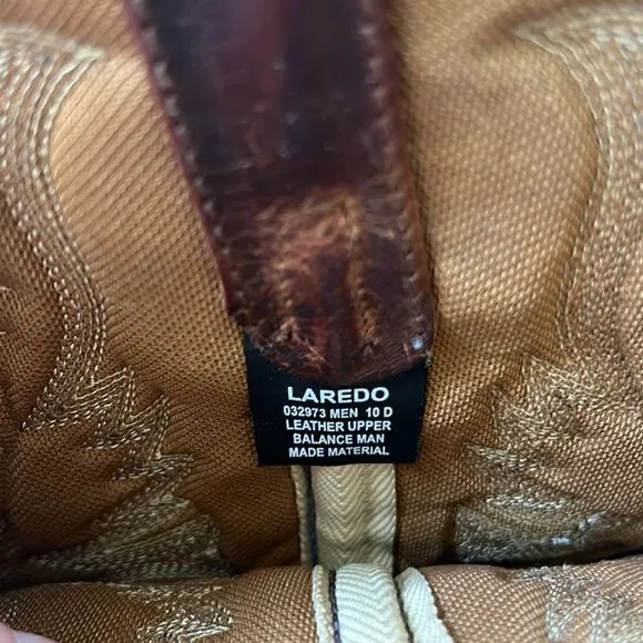 Laredo Birchwood Mens Leather Western Boots Size 10