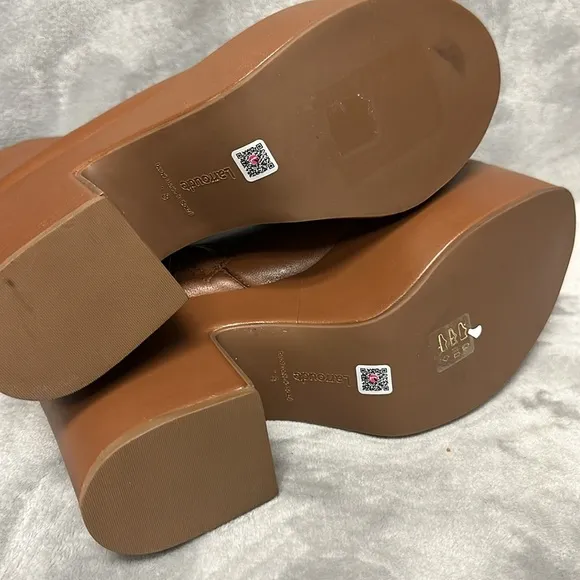 Larroudé Miso Leather Platform Short Boots 8