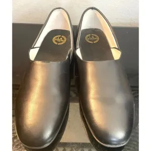 L.B. Evans Radio Tyme Slippers Men's 12 M Black Leather Comfort Casual Shoes NEW