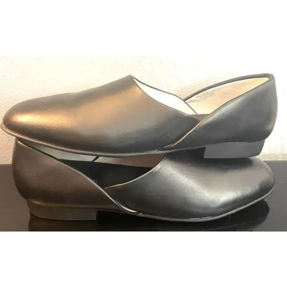L.B. Evans Radio Tyme Slippers Men's 12 M Black Leather Comfort Casual Shoes NEW