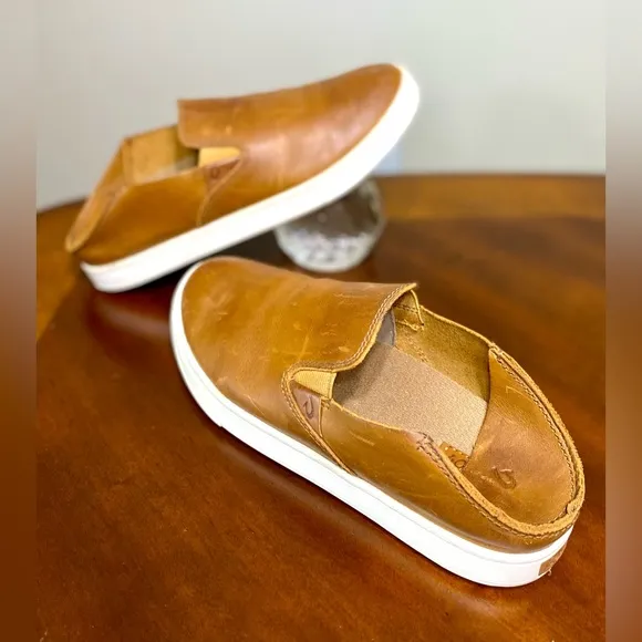 Leather Shoes Olukai Pehuea Leather Slip-On Shoes W 6.5