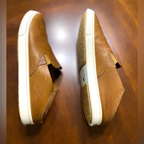 Leather Shoes Olukai Pehuea Leather Slip-On Shoes W 6.5
