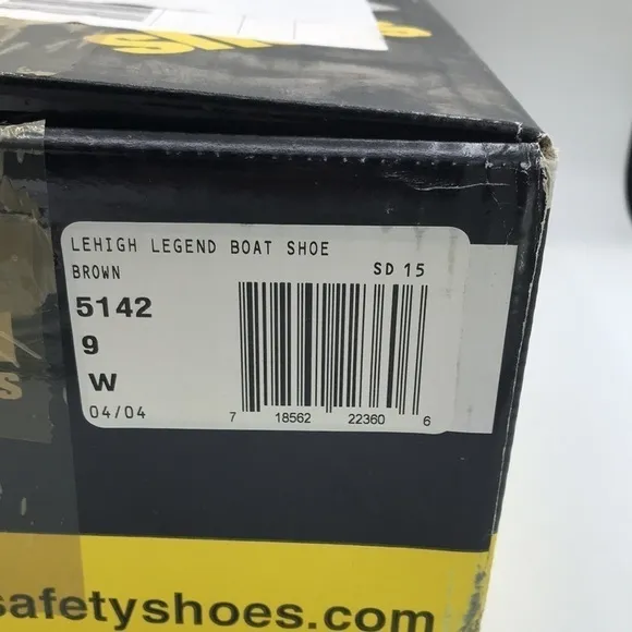 Lehigh Legend Boat Shoe Safety Shoes Men's  9W