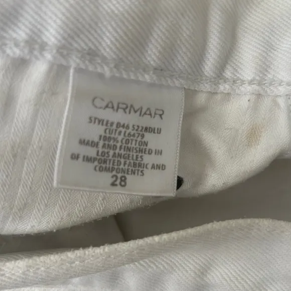 {LF Carmar} double lace up  White Titania Carmar Shorts Size 28