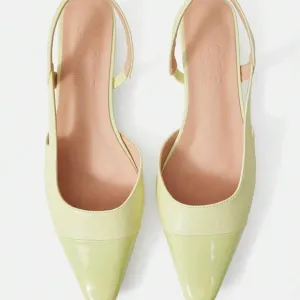 Light Green pointed toe Slingback Women's flat Shoes