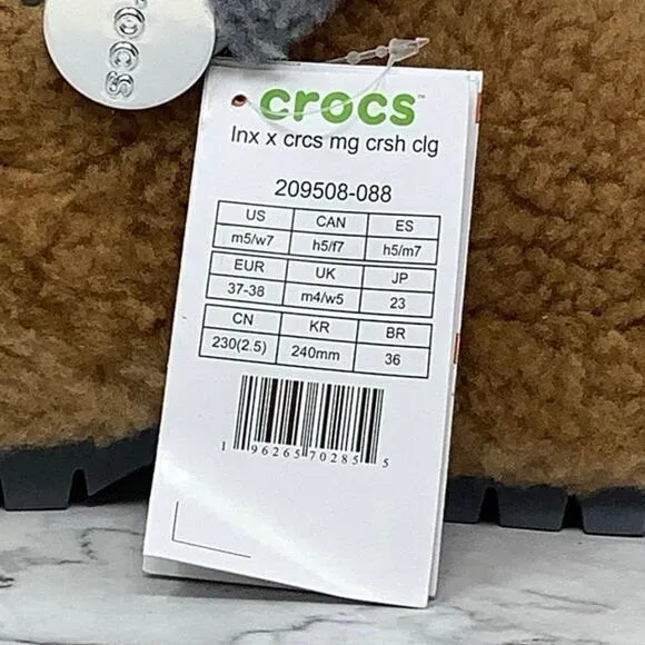 Lil Nas X Crocs Men's 5 Women's 7 Brown Mega Crush Clog Platform Shoes P25-16