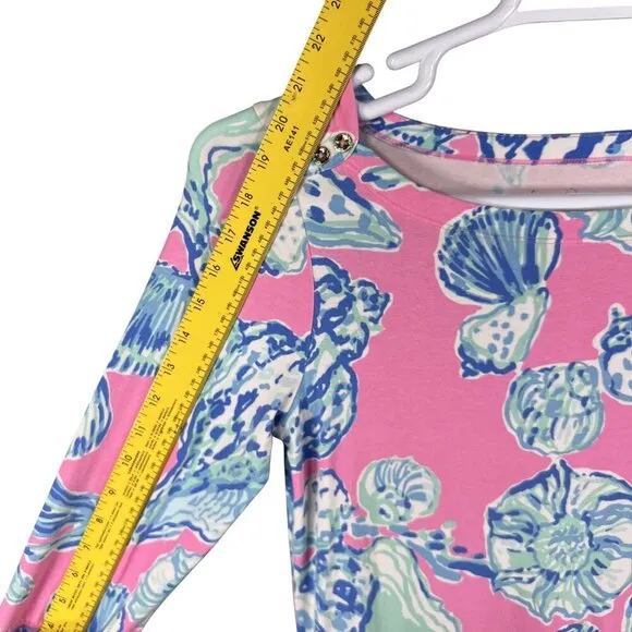 Lilly Pulitzer M UPF 50  Sophie Shift Dress Pink Pout Barefoot Princess Vacation