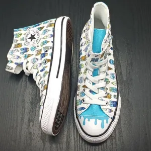 Little Kid Chuck Taylor All Star 🌟 Easy-On Frozen Treats Sneakers Shoes Size 3