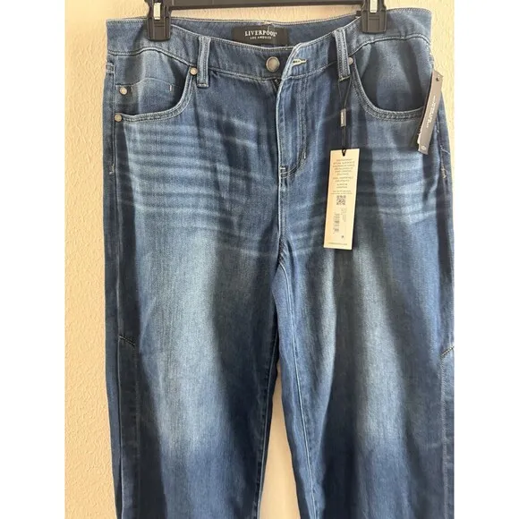 Liverpool Los Angeles Wide Leg Jean With High Slit - Gilbert 6/28