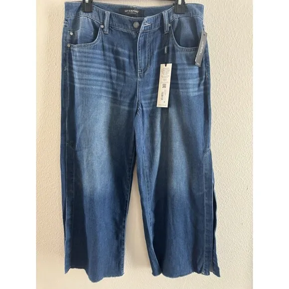 Liverpool Los Angeles Wide Leg Jean With High Slit - Gilbert 6/28