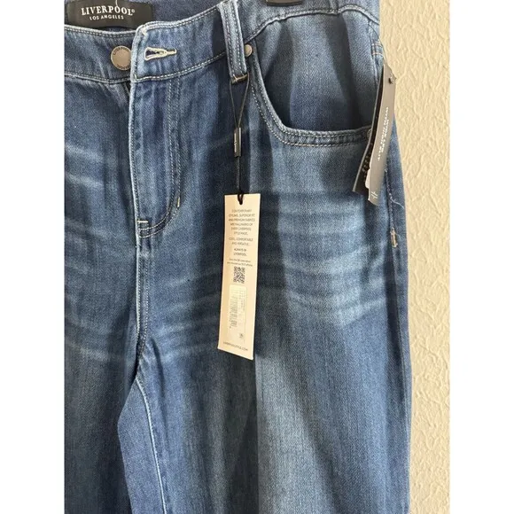 Liverpool Los Angeles Wide Leg Jean With High Slit - Gilbert 6/28