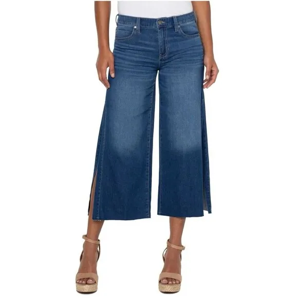 Liverpool Los Angeles Wide Leg Jean With High Slit - Gilbert 6/28