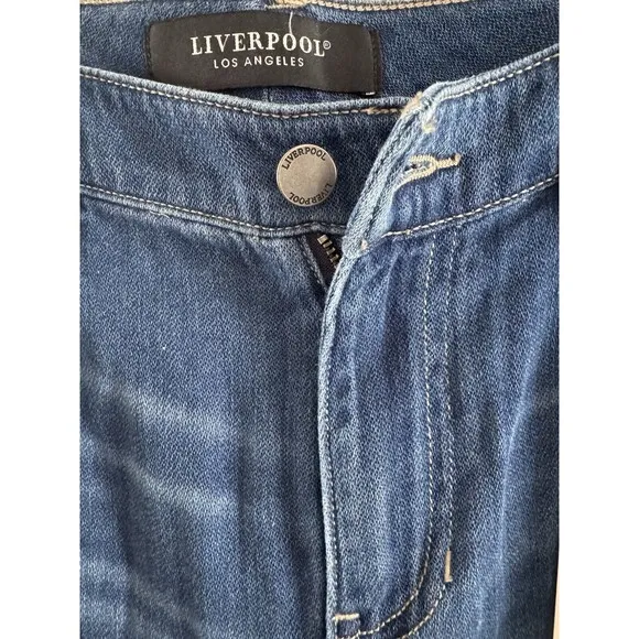 Liverpool Los Angeles Wide Leg Jean With High Slit - Gilbert 6/28