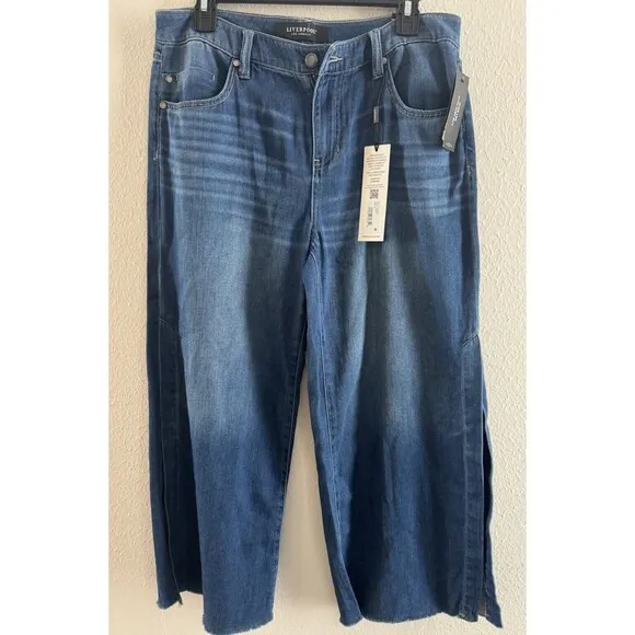 Liverpool Los Angeles Wide Leg Jean With High Slit - Gilbert 6/28