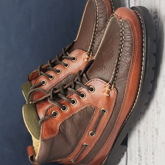 LL Bean Allagash Bison Handsewn Chukka Boots Boat Shoes Size 9